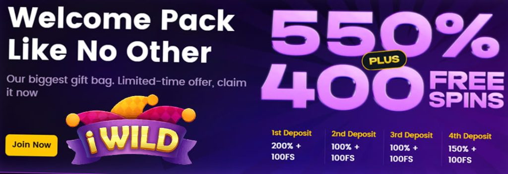iWild welcome bonus