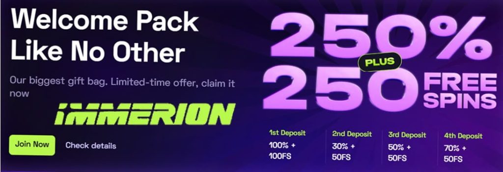 immerion welcome bonus